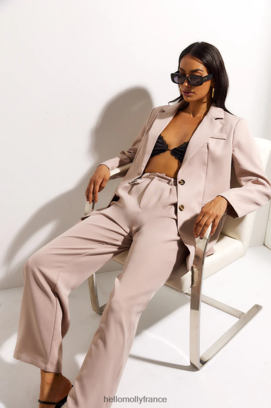Hello Molly blazer de mode de rue beige vêtements 40222H9062