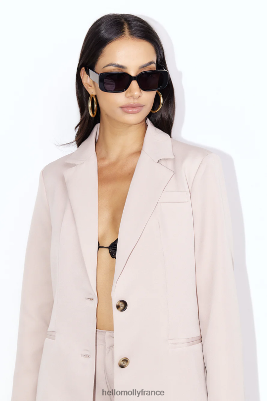 Hello Molly blazer de mode de rue beige vêtements 40222H9062