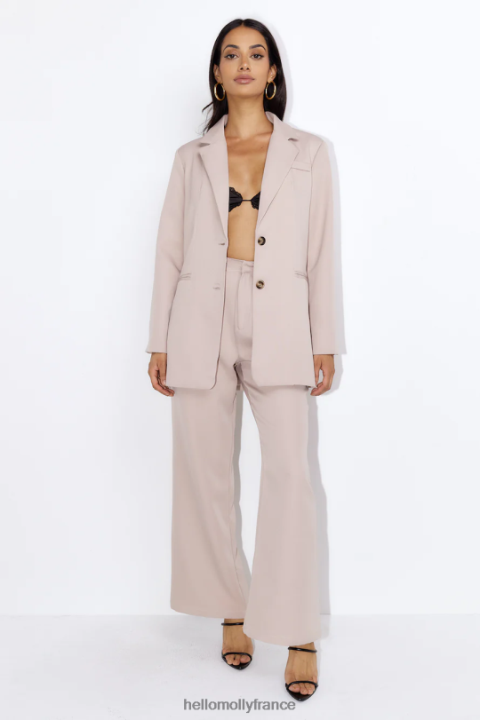 Hello Molly blazer de mode de rue beige vêtements 40222H9062