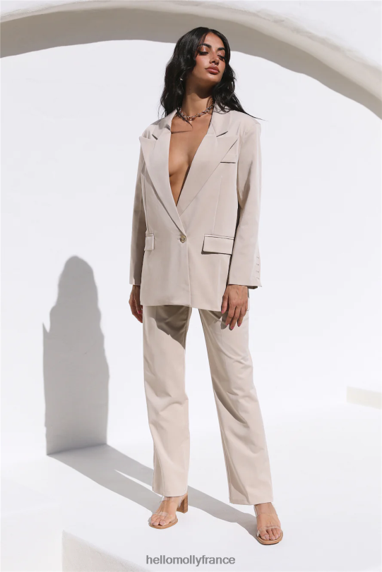 Hello Molly blazer de style basique beige vêtements 40222H8995