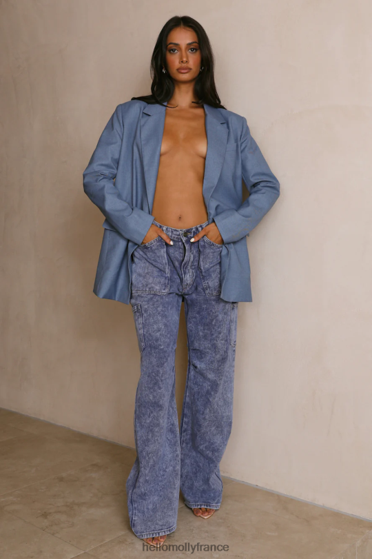 Hello Molly lionne bienvenue dans la jungle blazer bleu vêtements 40222H9021