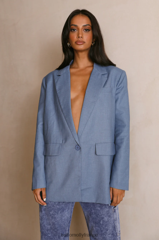 Hello Molly lionne bienvenue dans la jungle blazer bleu vêtements 40222H9021