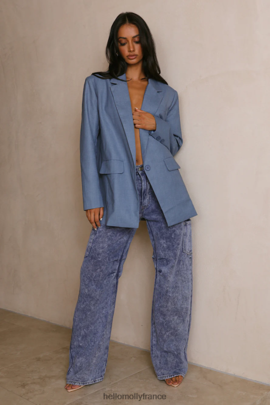 Hello Molly lionne bienvenue dans la jungle blazer bleu vêtements 40222H9021