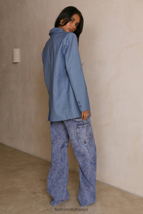 Hello Molly lionne bienvenue dans la jungle blazer bleu vêtements 40222H9021