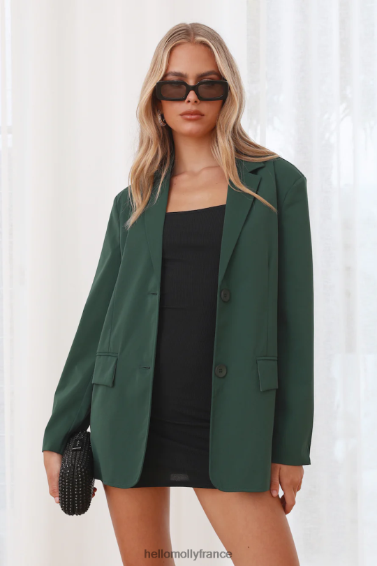 Hello Molly tout le battage médiatique blazer vert vêtements 40222H8932