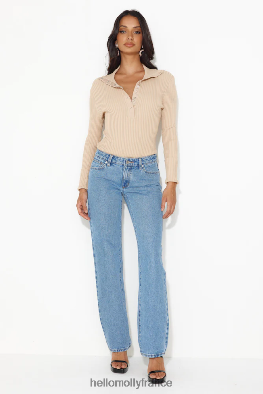 Hello Molly Crisp Days - Body côtelé à manches longues beige vêtements 40222H9076
