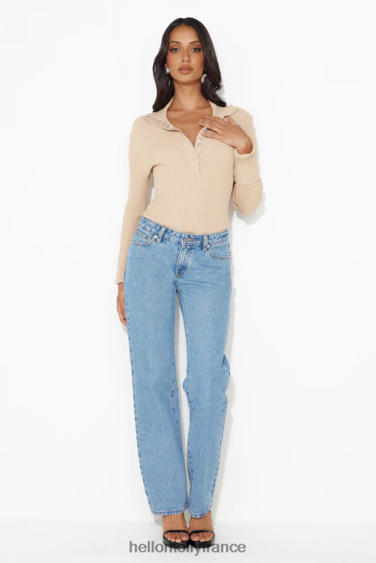 Hello Molly Crisp Days - Body côtelé à manches longues beige vêtements 40222H9076