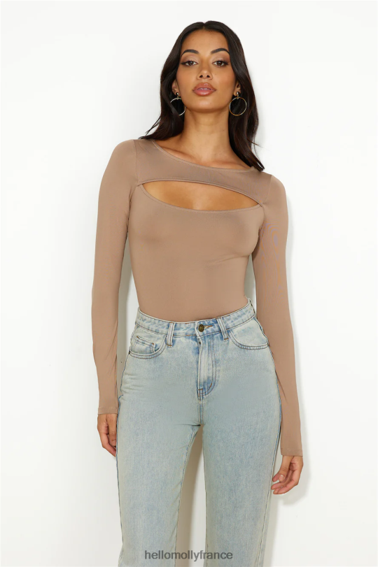 Hello Molly appelez-moi body basique marron vêtements 40222H9048