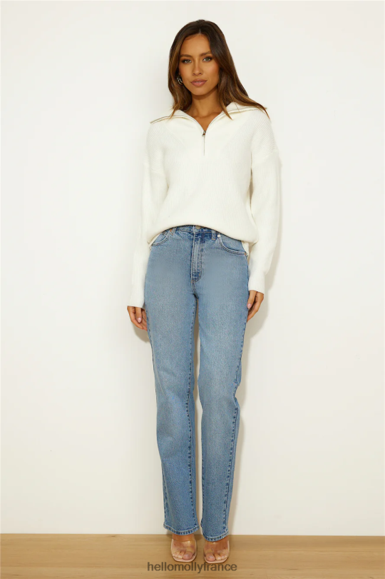 Hello Molly Frosty Days pull en tricot blanc vêtements 40222H8969