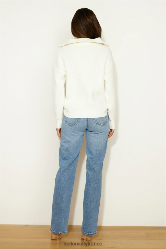 Hello Molly Frosty Days pull en tricot blanc vêtements 40222H8969