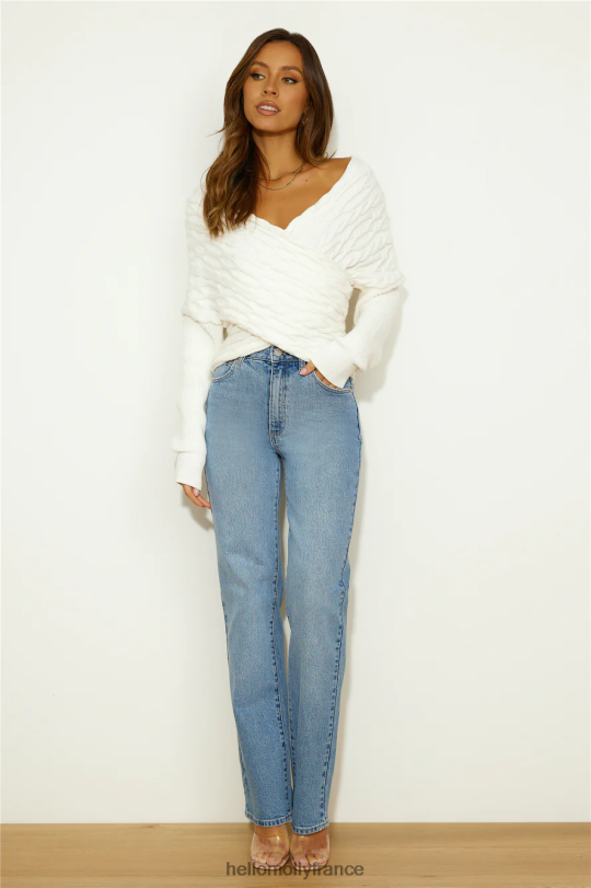 Hello Molly pull en maille torsadée blanc vêtements 40222H9078