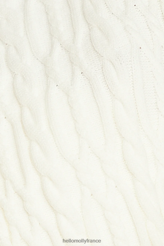 Hello Molly pull en maille torsadée blanc vêtements 40222H9078