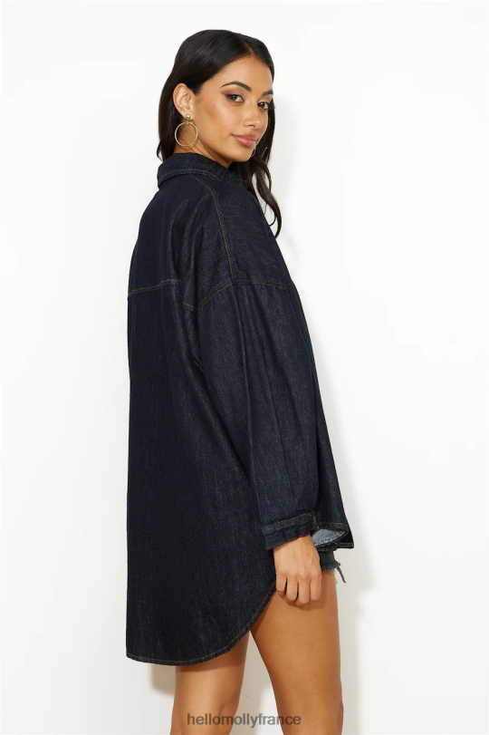 Hello Molly chemise boyfriend lioness nyc denim foncé vêtements 40222H9093