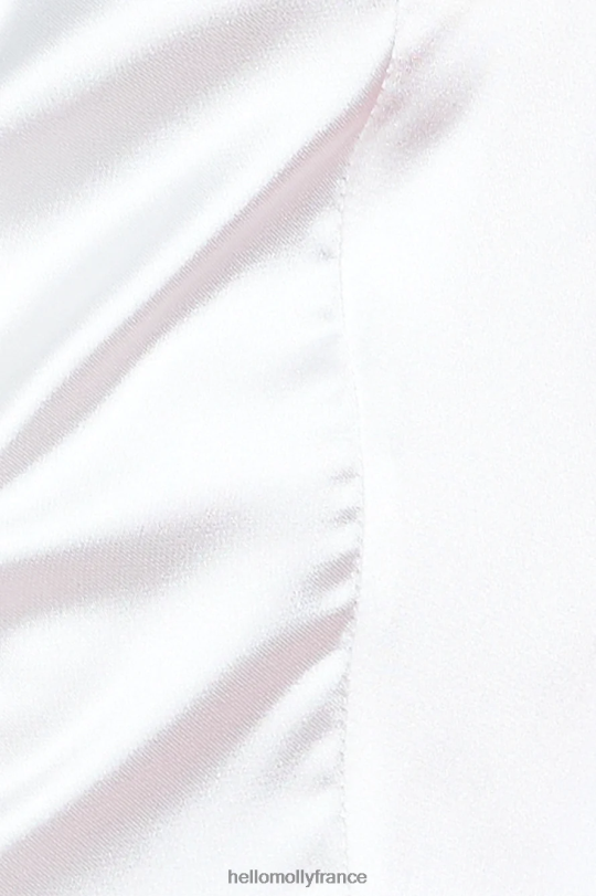 Hello Molly chemise courte en satin go smooth blanc vêtements 40222H8994