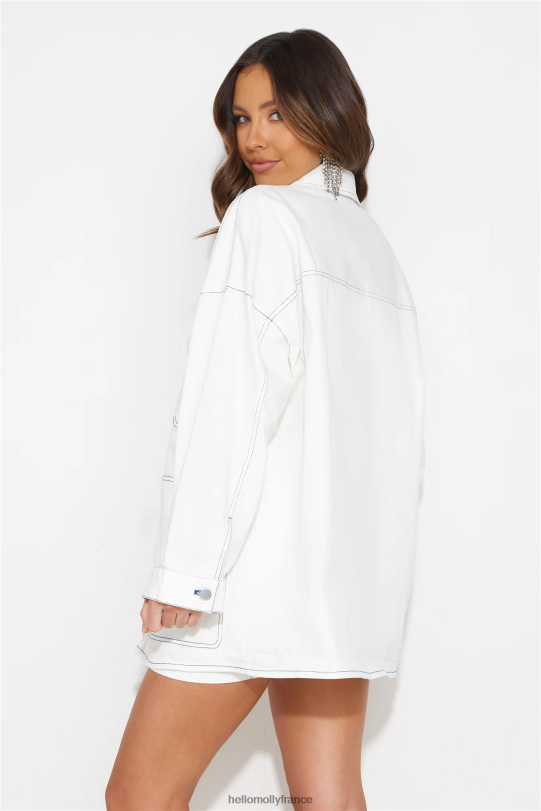 Hello Molly sortir chemise haut blanc vêtements 40222H9103