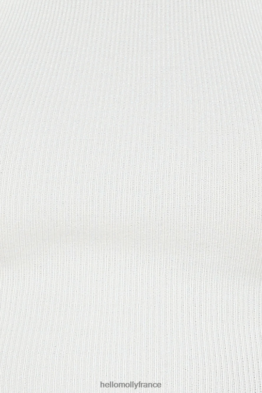 Hello Molly crop top en tricot blanc ou extérieur vêtements 40222H8980