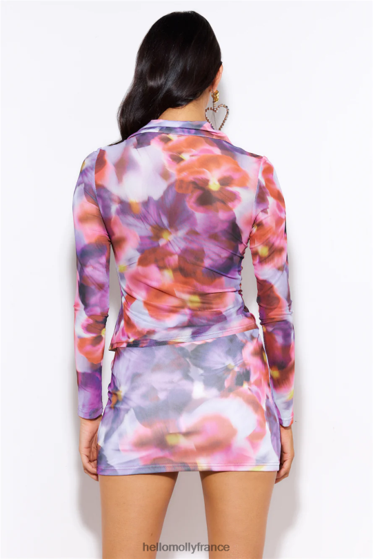 Hello Molly fête à la maison haut en maille violet vêtements 40222H9027