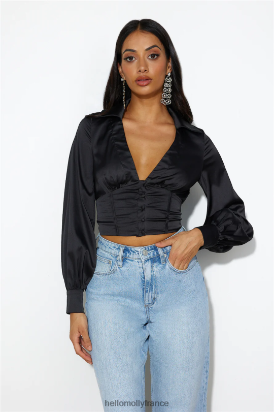 Hello Molly haut assorti noir vêtements 40222H9017