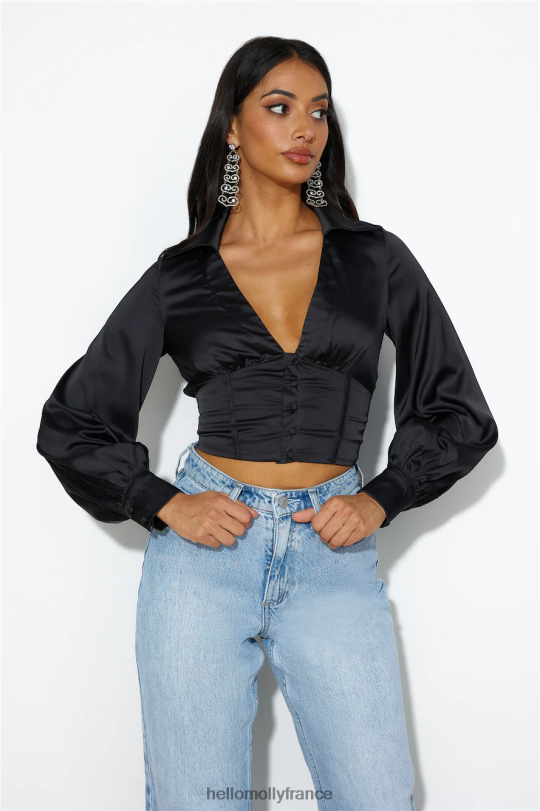 Hello Molly haut assorti noir vêtements 40222H9017