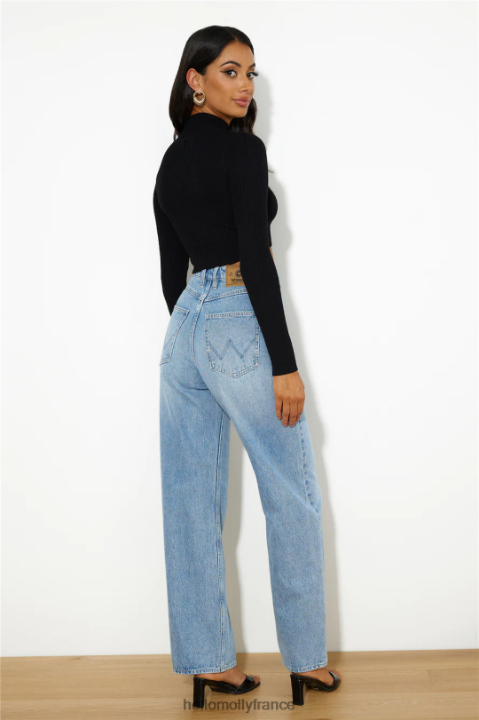 Hello Molly haut court en tricot intérieur ou extérieur noir vêtements 40222H9026