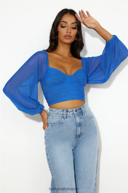Hello Molly hymnes enchanteurs récolte bleu cobalt vêtements 40222H8927
