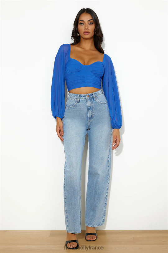 Hello Molly hymnes enchanteurs récolte bleu cobalt vêtements 40222H8927