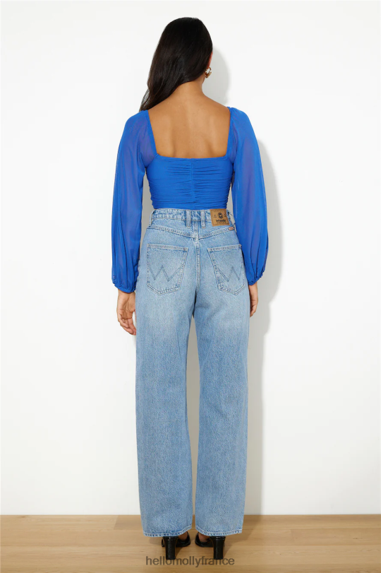 Hello Molly hymnes enchanteurs récolte bleu cobalt vêtements 40222H8927