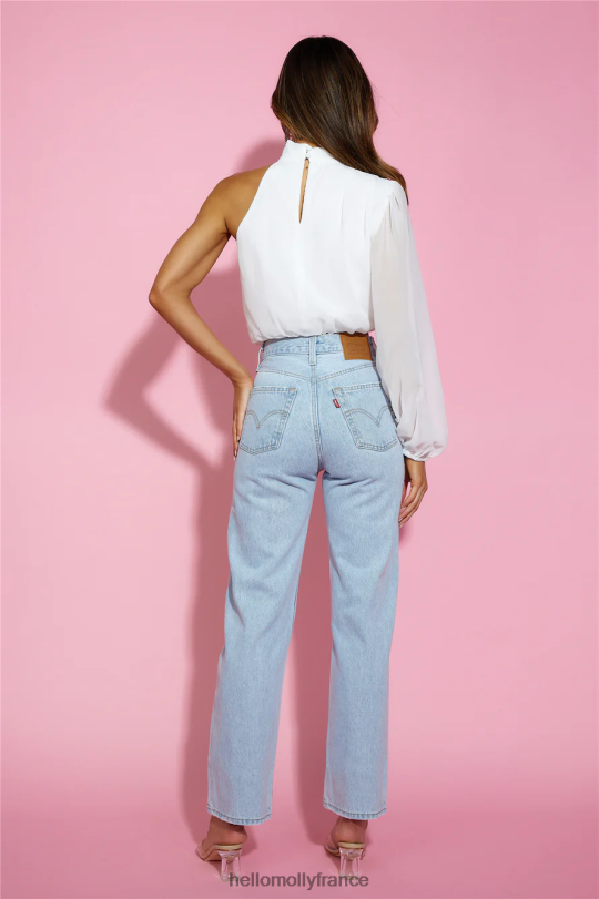 Hello Molly top court en mousseline deborah blanc vêtements 40222H8924