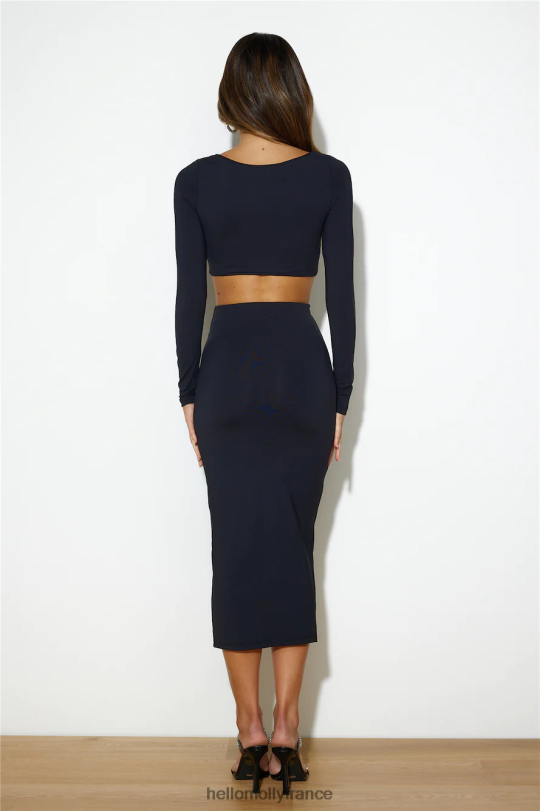 Hello Molly top court noir le plus branché vêtements 40222H8923