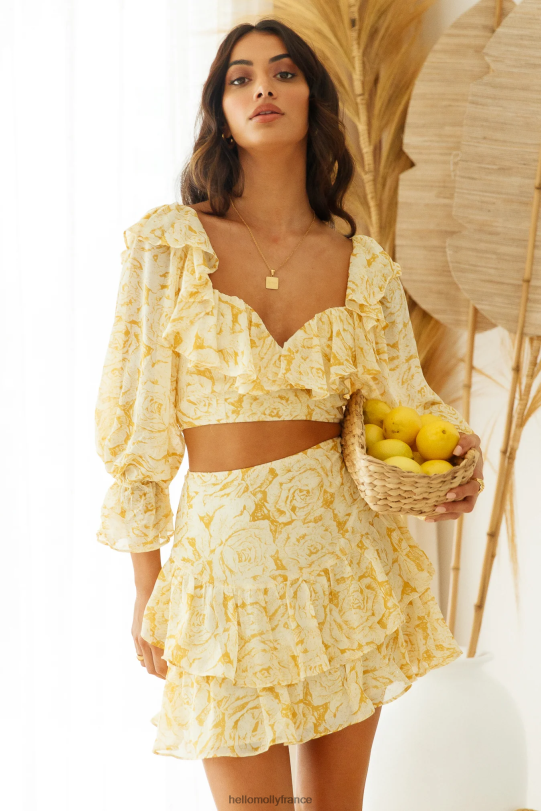 Hello Molly toujours ensoleillé côté haut crop floral vêtements 40222H8920