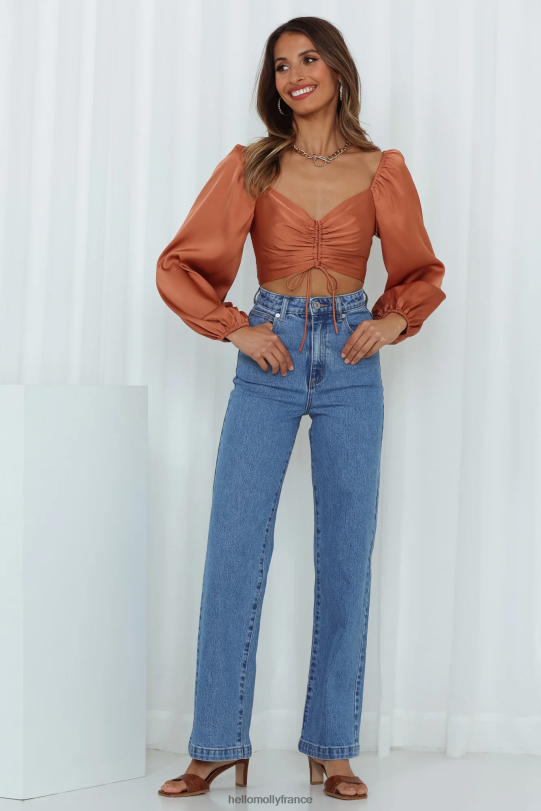 Hello Molly attrapé la mignonne crop top bronze vêtements 40222H8446