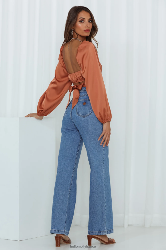 Hello Molly attrapé la mignonne crop top bronze vêtements 40222H8446