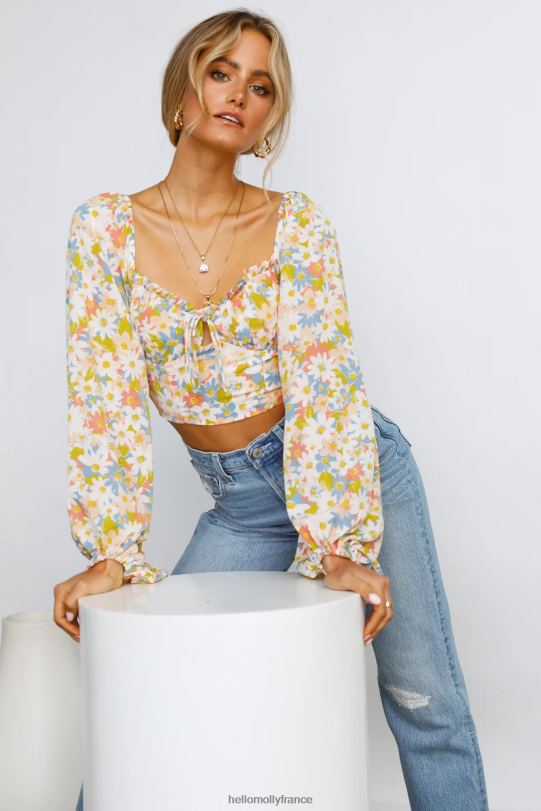 Hello Molly crop top après l\'école vert vêtements 40222H8487