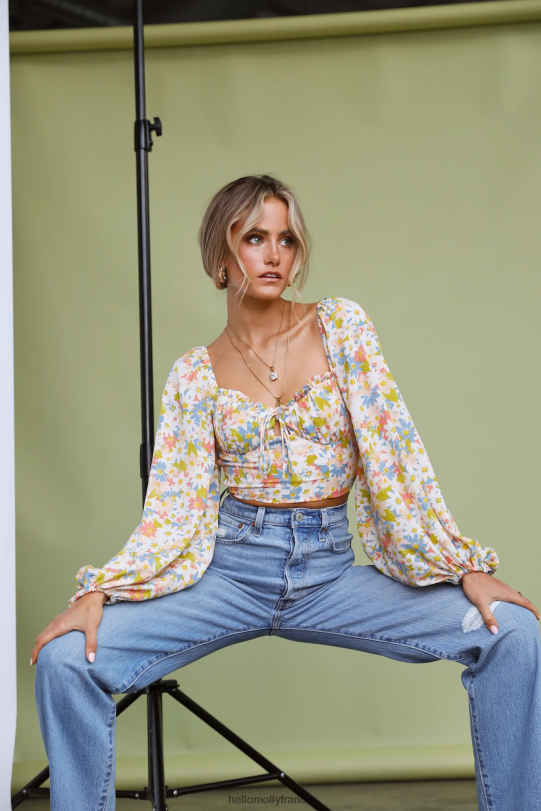 Hello Molly crop top après l\'école vert vêtements 40222H8487