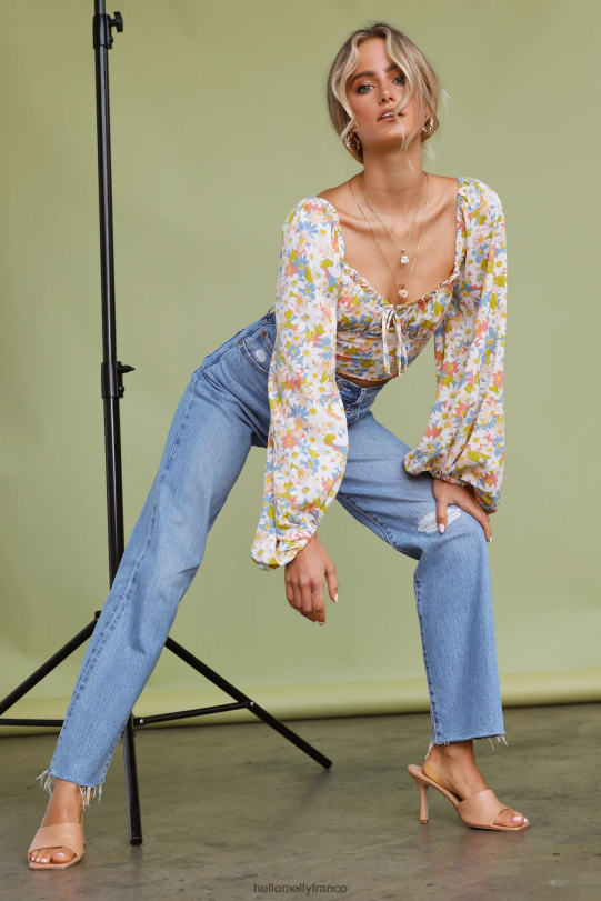 Hello Molly crop top après l\'école vert vêtements 40222H8487