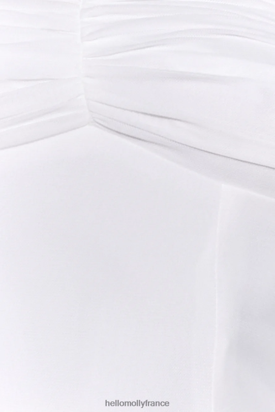 Hello Molly crop top en maille nuits légères blanc vêtements 40222H8045