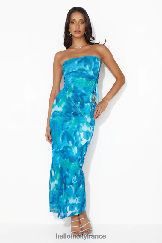 Hello Molly crop top en maille trésor océan bleu vêtements 40222H7971