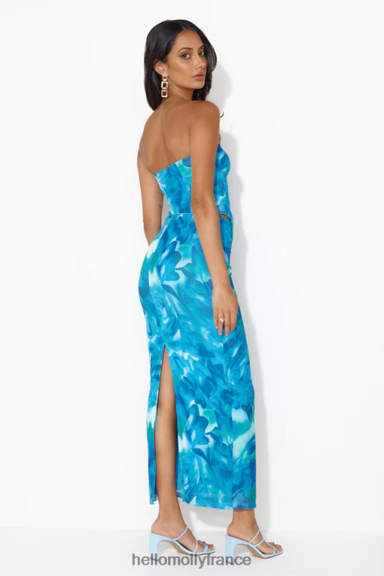 Hello Molly crop top en maille trésor océan bleu vêtements 40222H7971