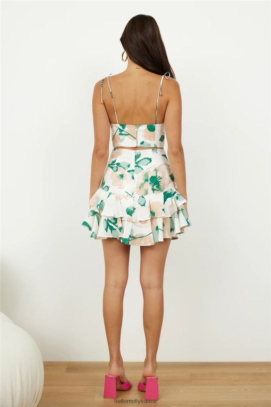 Hello Molly crop top à floraison printanière vert vêtements 40222H8153