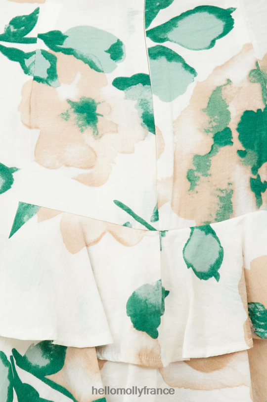 Hello Molly crop top à floraison printanière vert vêtements 40222H8153