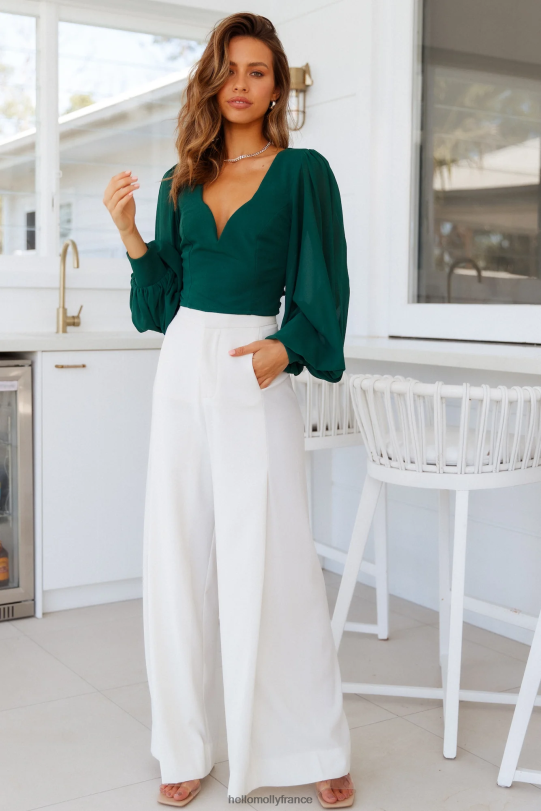 Hello Molly crop top train de nuit vert vêtements 40222H8108