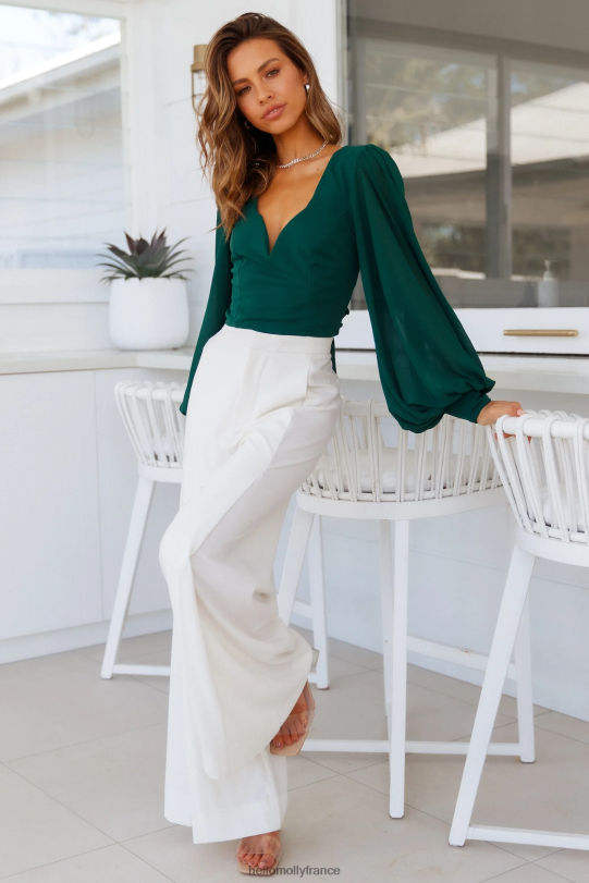 Hello Molly crop top train de nuit vert vêtements 40222H8108