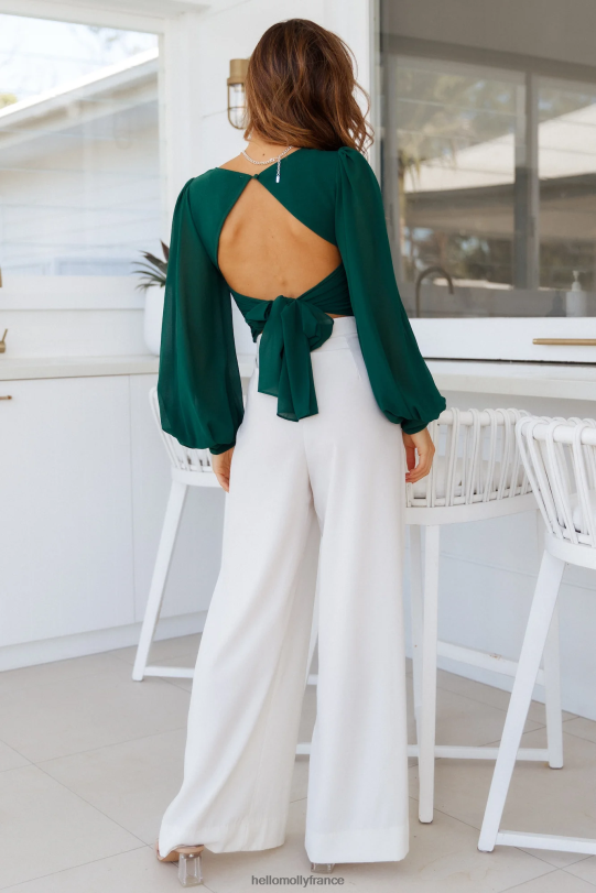 Hello Molly crop top train de nuit vert vêtements 40222H8108