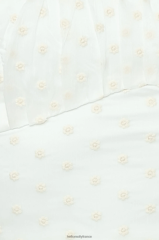 Hello Molly dans un champ crop top blanc vêtements 40222H8351