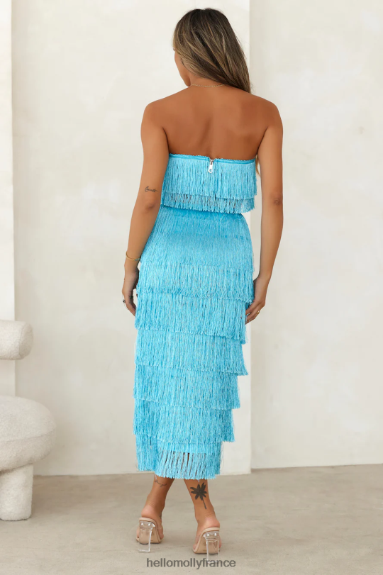 Hello Molly danseuse dans la chambre crop top bleu vêtements 40222H8043