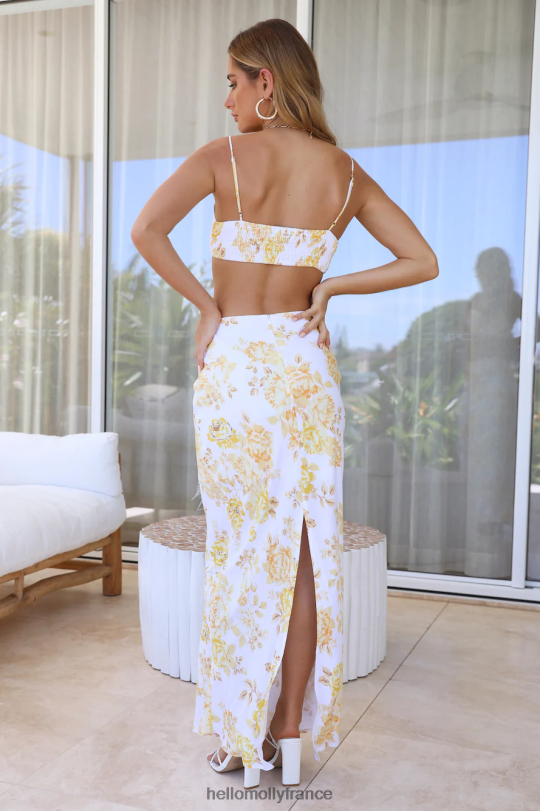 Hello Molly ensemble de dame délicate jaune vêtements 40222H8077