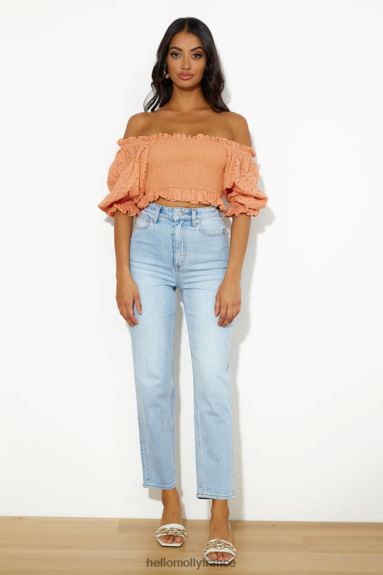 Hello Molly fille cool comme moi crop top orange vêtements 40222H8057
