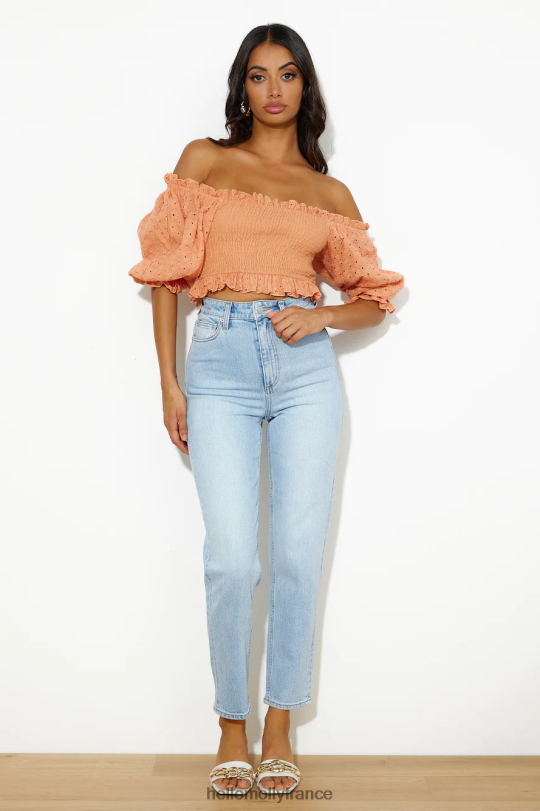 Hello Molly fille cool comme moi crop top orange vêtements 40222H8057