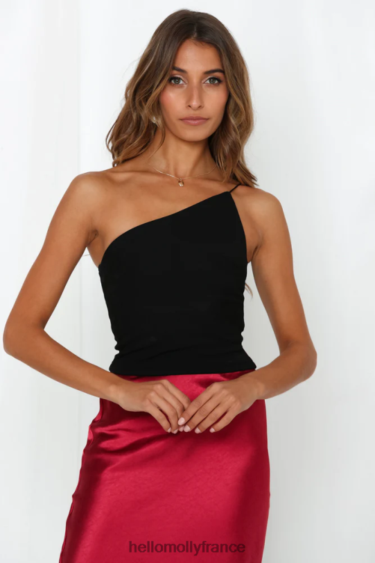 Hello Molly je ne peux pas le faire en solo, crop top noir vêtements 40222H8490