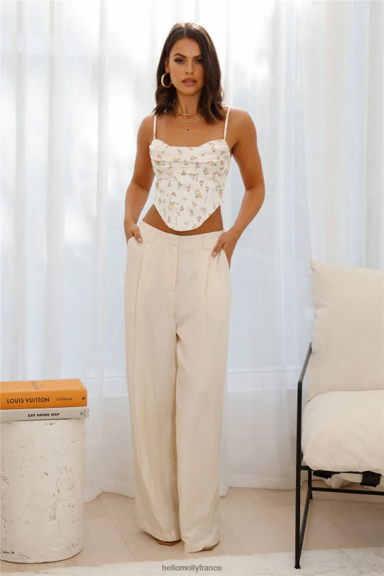 Hello Molly le printemps dans la ville crop top fleuri vêtements 40222H8496